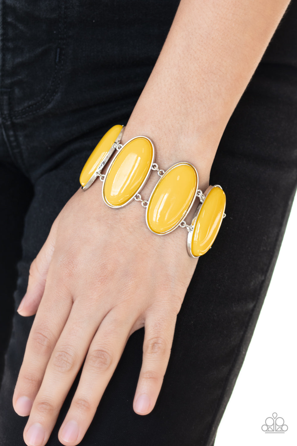 Paparazzi Accessories Power Pop - Yellow Bracelets - Lady T Accessories