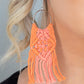 Paparazzi Accessories Macrame Rainbow - Orange Earrings - Lady T Accessories