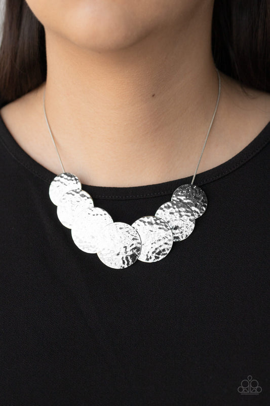 Paparazzi Accessories Radial Waves - Silver Necklaces - Lady T Accessories