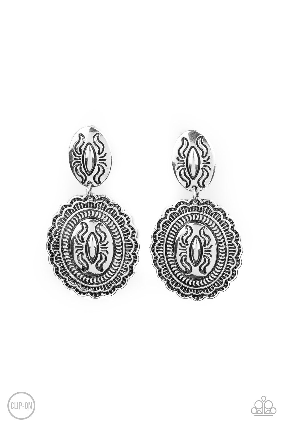 Paparazzi Accessories Ageless Artifact - Silver Earrings  - Lady T Accessories