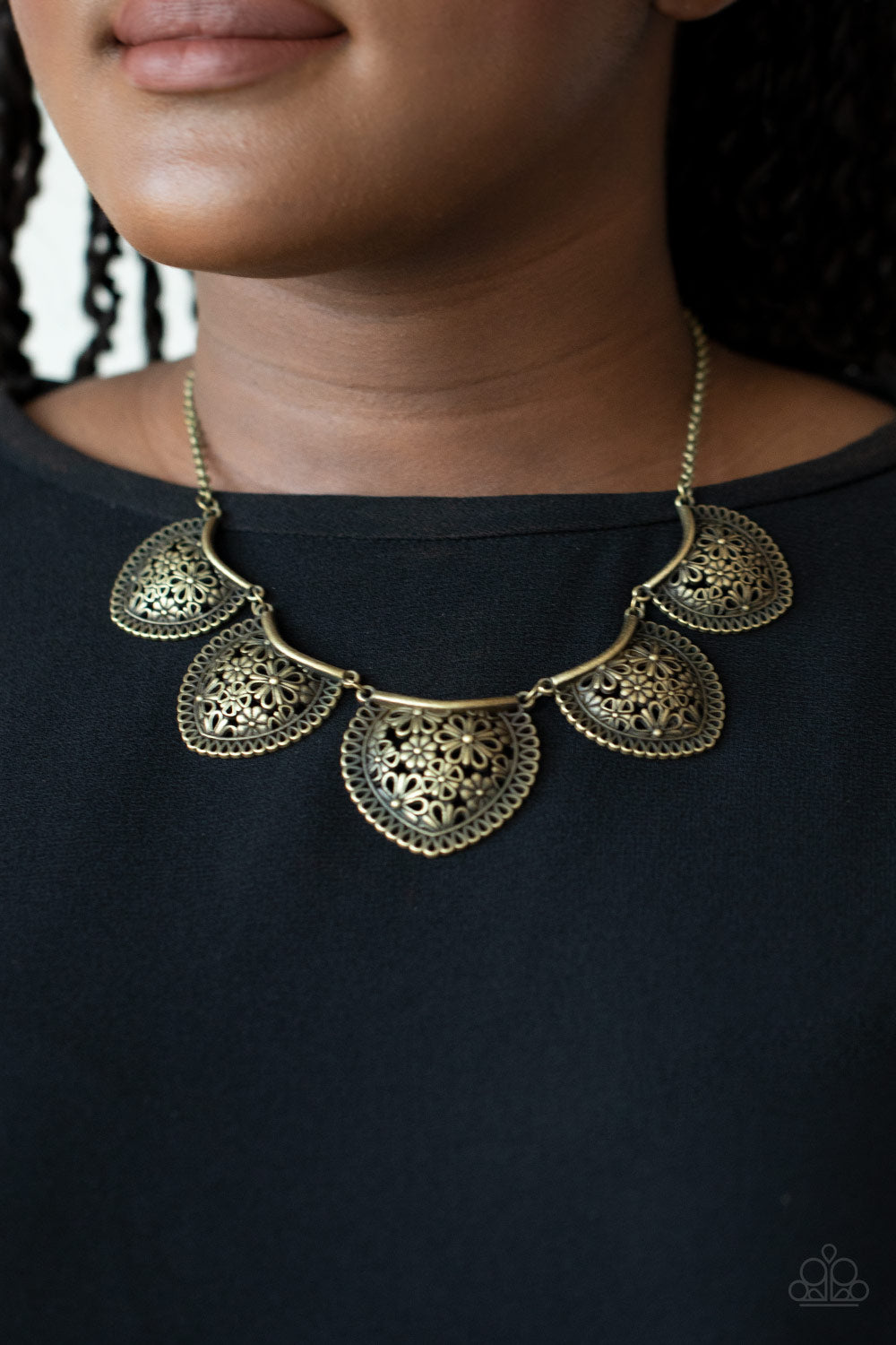Paparazzi Accessories Garden Pixie - Brass Necklaces  - Lady T Accessories
