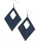 Paparazzi Accessories Woven Wanderer - Blue Earrings - Lady T Accessories