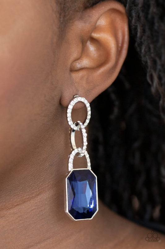 Paparazzi Accessories Superstar Status - Blue Earrings - Lady T Accessories