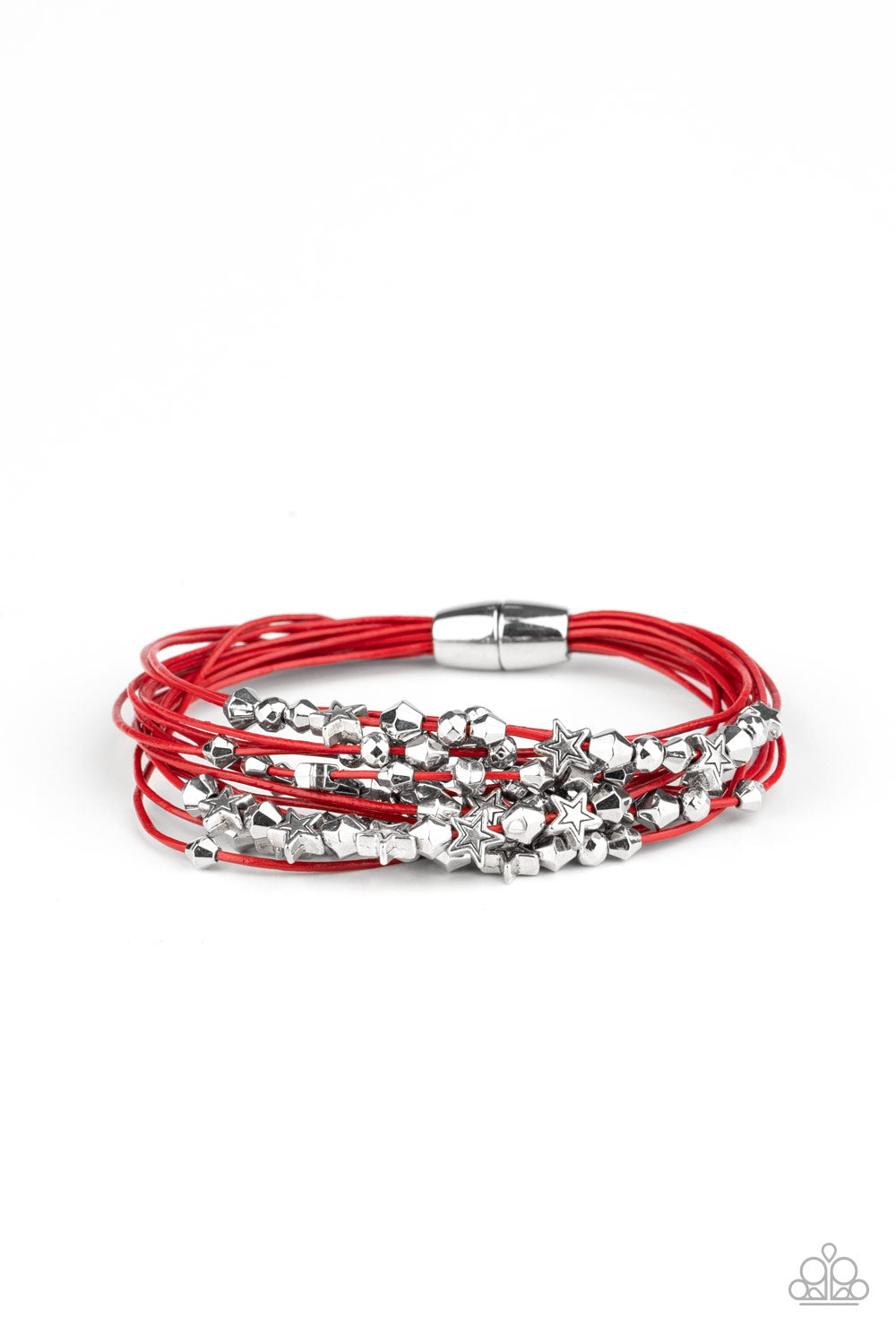 Paparazzi Accessories Star-Studded Affair - Red Bracelets - Lady T Accessories