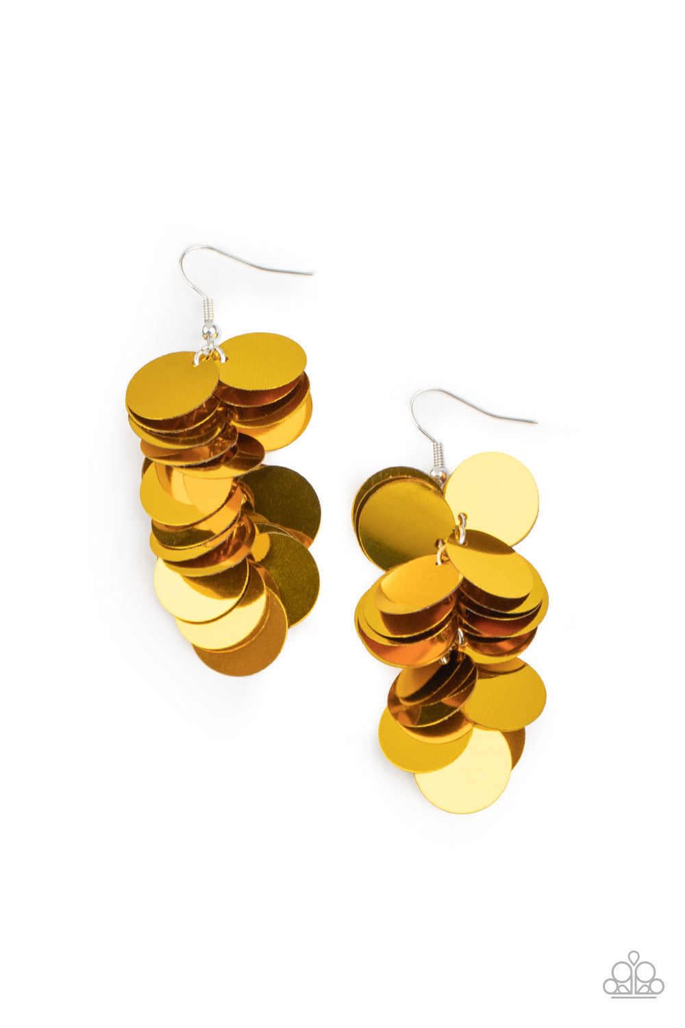 Paparazzi Accessories Now You SEQUIN It - Gold Earrings - Lady T Accessories