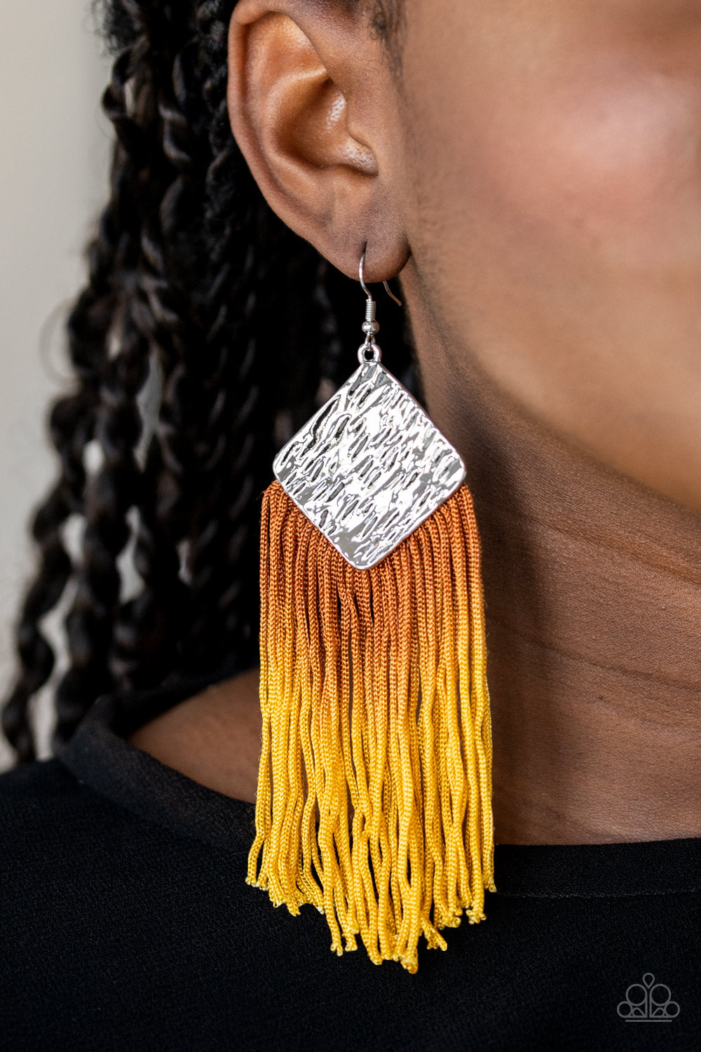 Paparazzi Accessories Dip the Scales - Yellow Earrings - Lady T Accessories