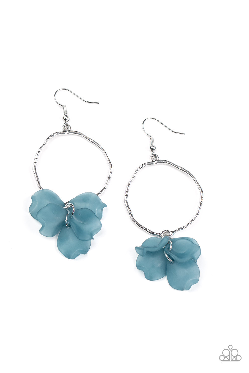 Paparazzi Accessories Petals on the Floor - Blue Acrylic Earrings - Lady T Accessories