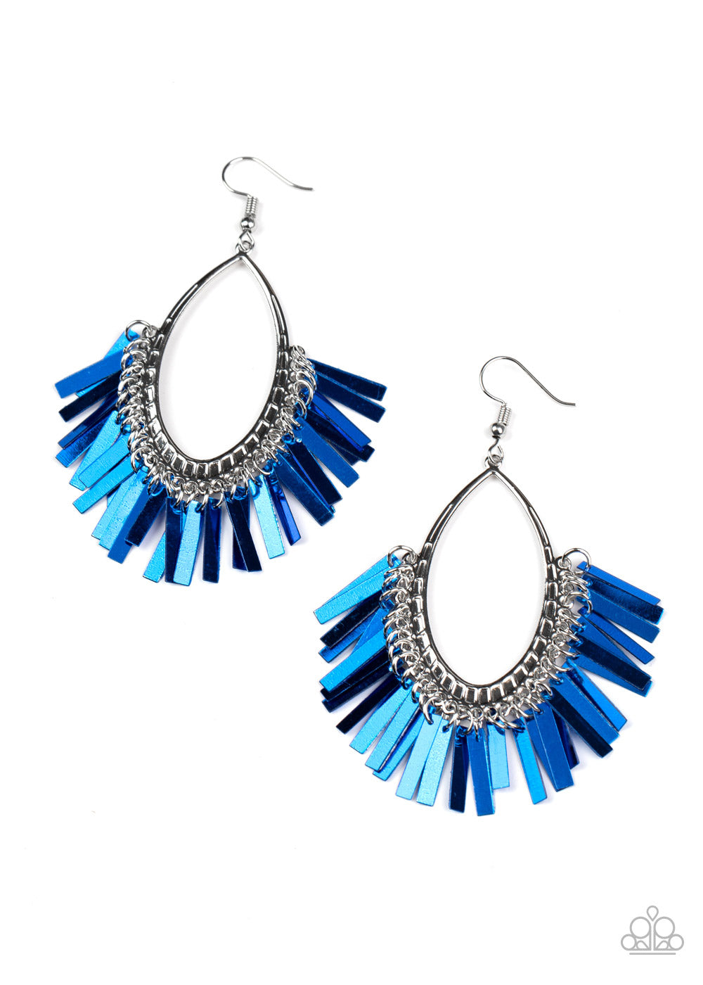Paparazzi Accessories Fine-Tuned Machine - Blue Earrings - Lady T Accessories