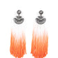 Paparazzi Accessories Dip it Up - Orange Tassel Earrings - Lady T Accessories