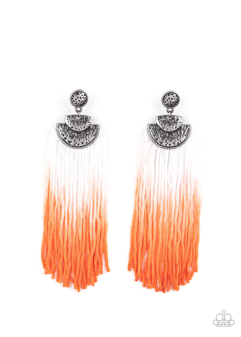 Paparazzi Accessories Dip it Up - Orange Tassel Earrings - Lady T Accessories