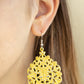 Paparazzi Accessories Floral Affair - Yellow Earrings - Lady T Accessories