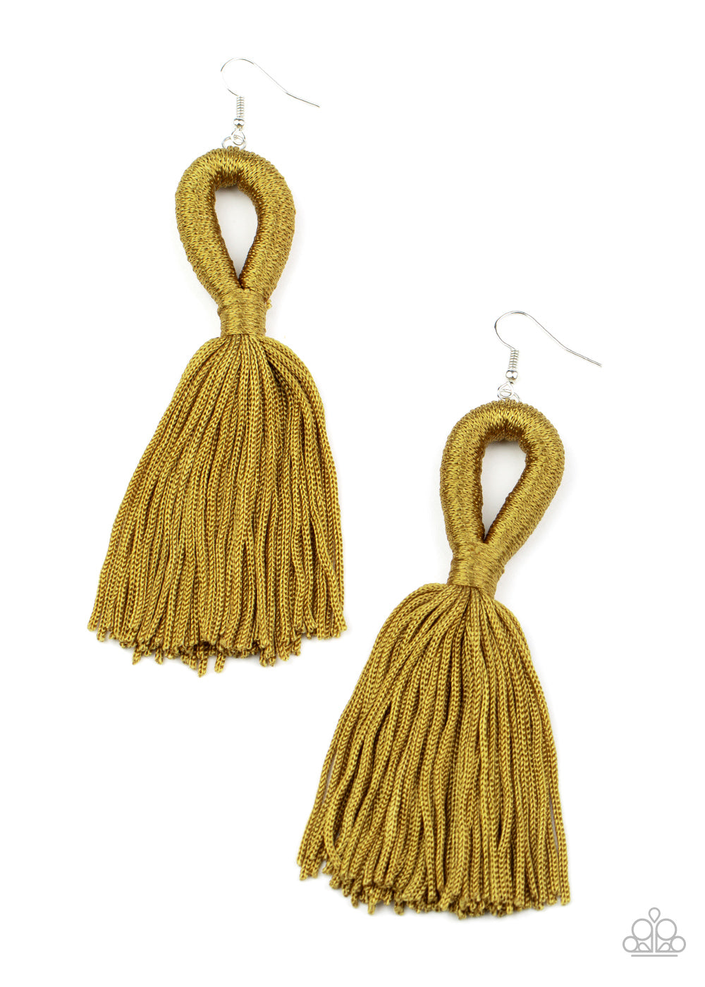 Paparazzi Accessories Tassels and Tiaras - Green Earrings - Lady T Accessories