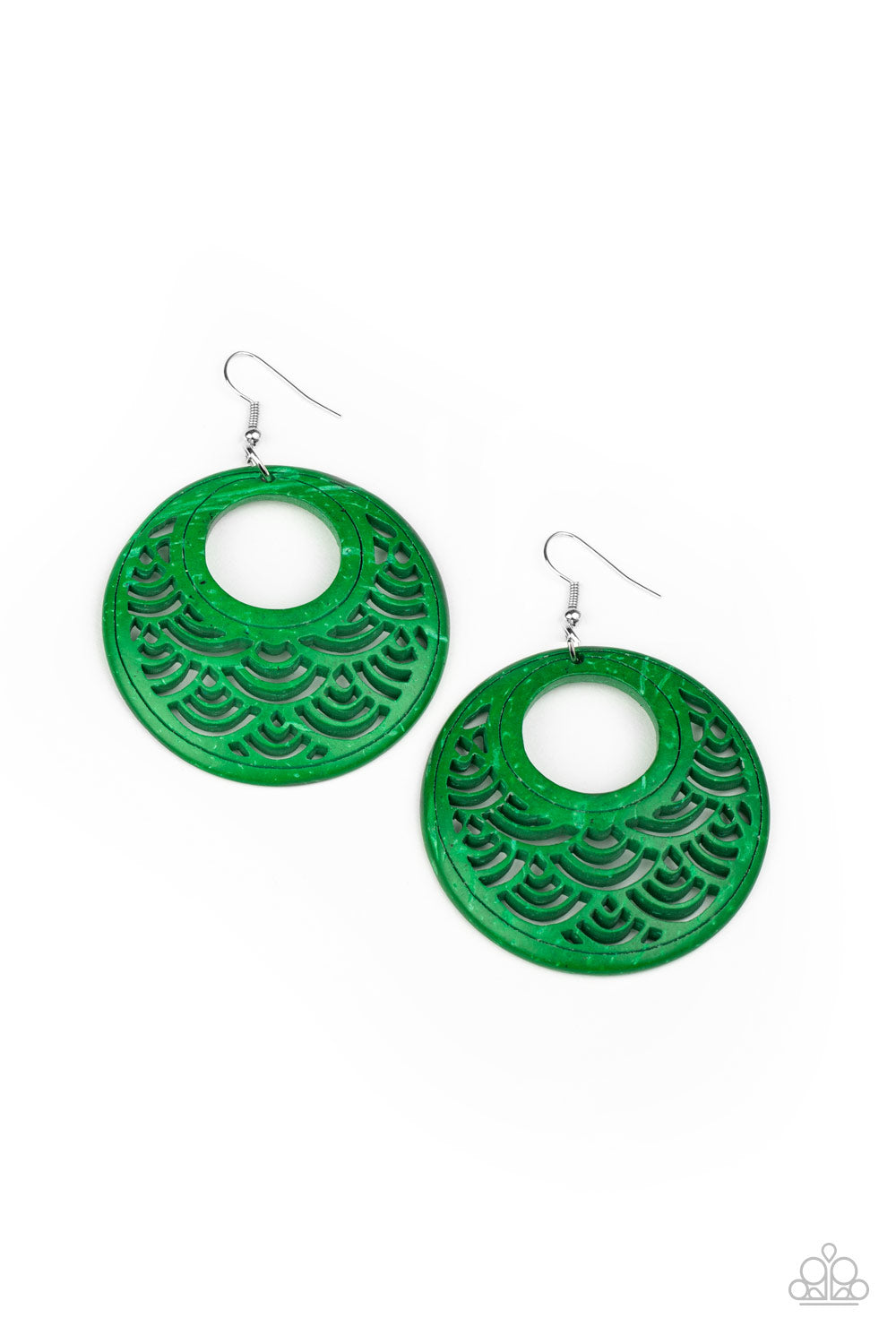 Paparazzi Accessories Tropical Canopy - Green Earrings - Lady T Accessories