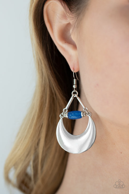 Paparazzi Accessories Mystical Moonbeams - Blue Earrings - Lady T Accessories