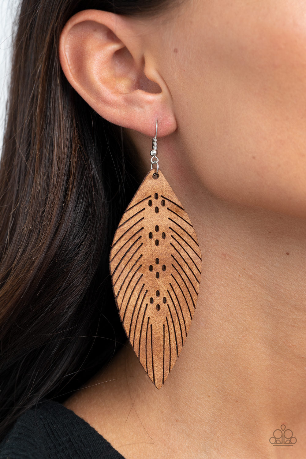 Paparazzi Accessories Wherever the Wind Takes Me - Brown Earrings - Lady T Accessories