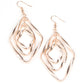 Paparazzi Accessories Retro Resplendence - Rose Gold Earrings - Lady T Accessories