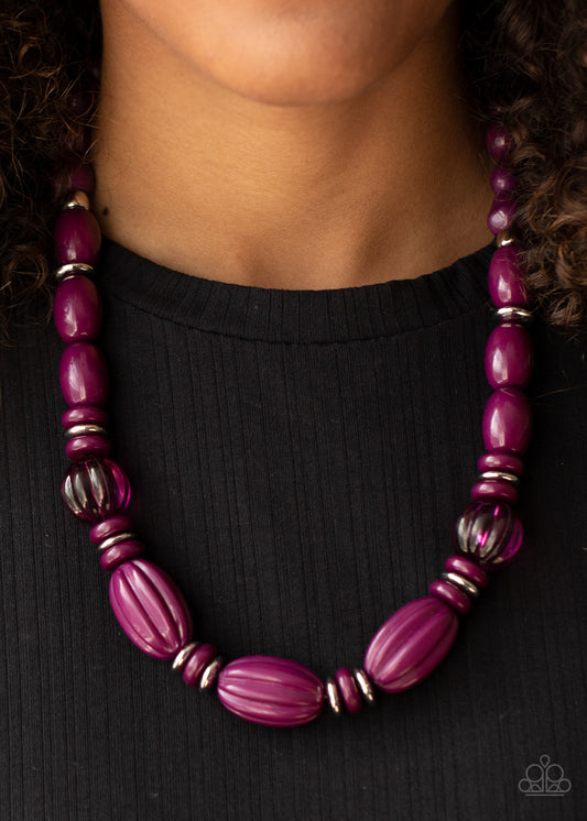 Paparazzi Accessories High Alert - Purple Necklaces - Lady T Accessories