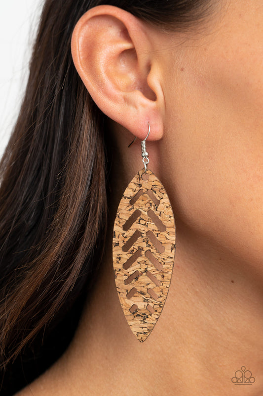 Paparazzi Accessories You're Such a Cork - Earrings - Lady T Accessories