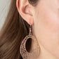 Paparazzi Accessories Serenely Shattered - Rose Gold Earrings - Lady T Accessories
