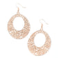 Paparazzi Accessories Serenely Shattered - Rose Gold Earrings - Lady T Accessories