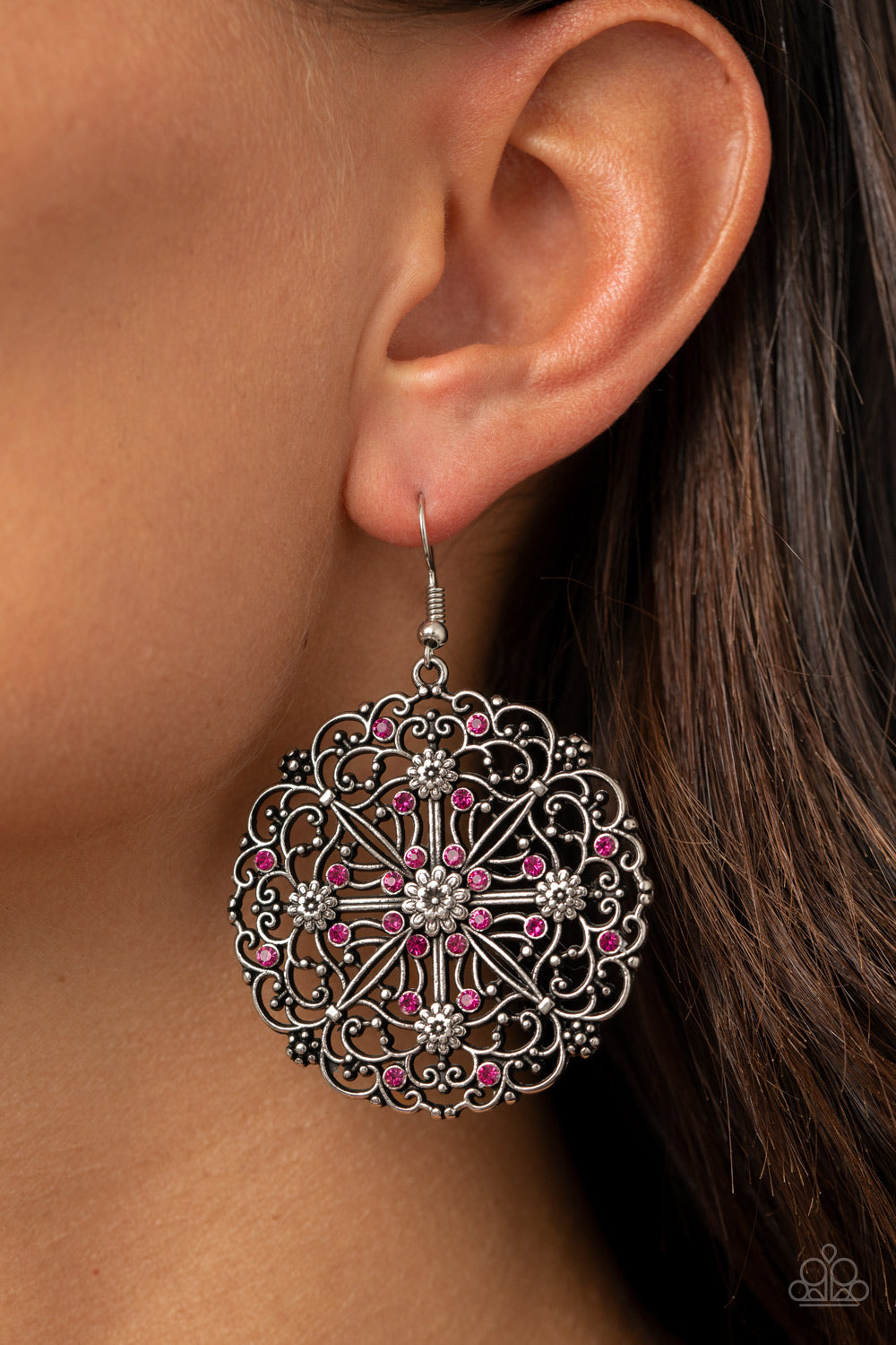 Paparazzi Accessories Oh MANDALA! - Pink Earrings - Lady T Accessories