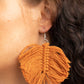 Paparazzi Accessories Macrame Mamba - Brown Earrings - Lady T Accessories