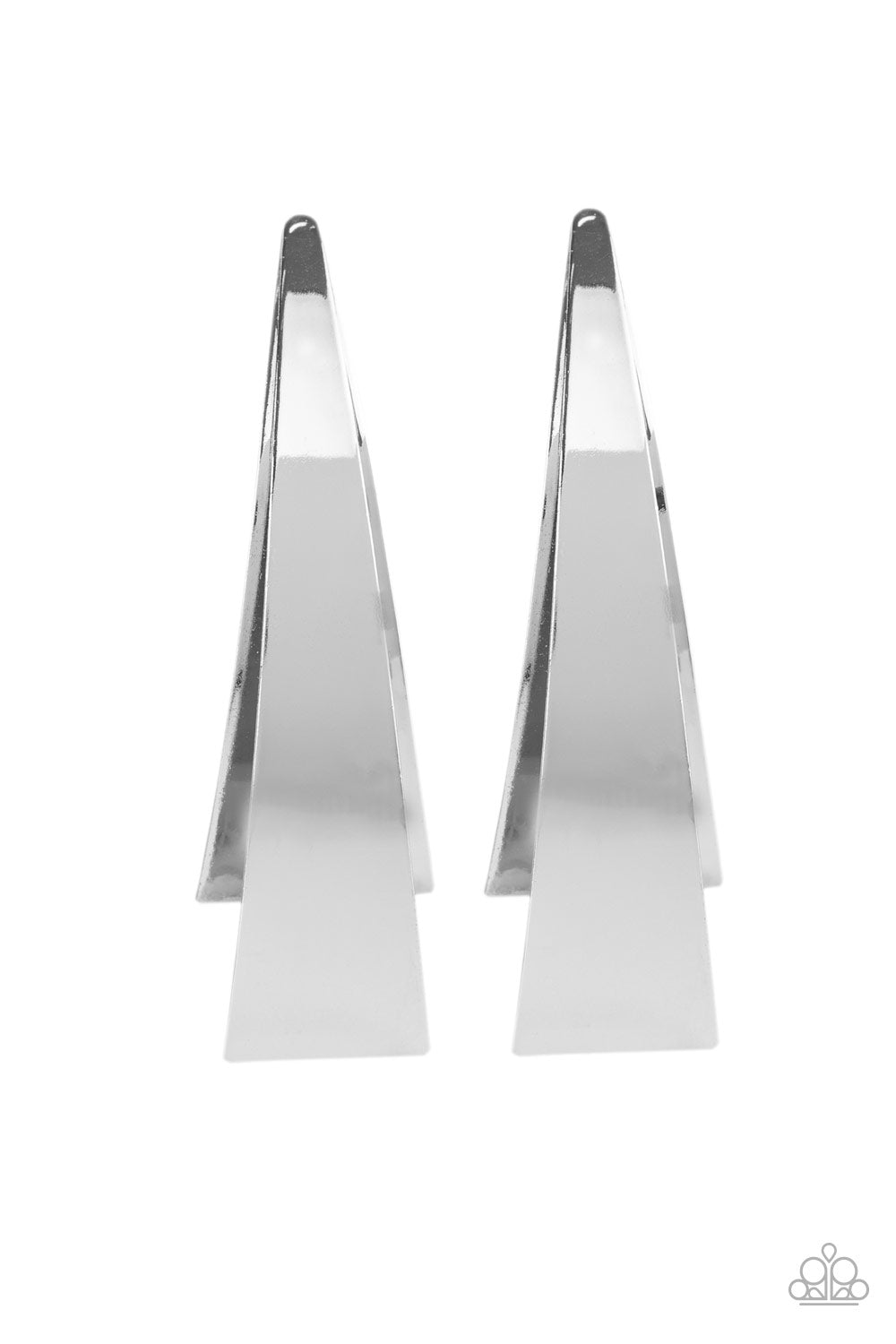 Paparazzi Accessories Underestimated Edge - Silver Earrings - Lady T Accessories