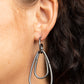 Paparazzi Accessories Droppin Drama - Black Earrings - Lady T Accessories