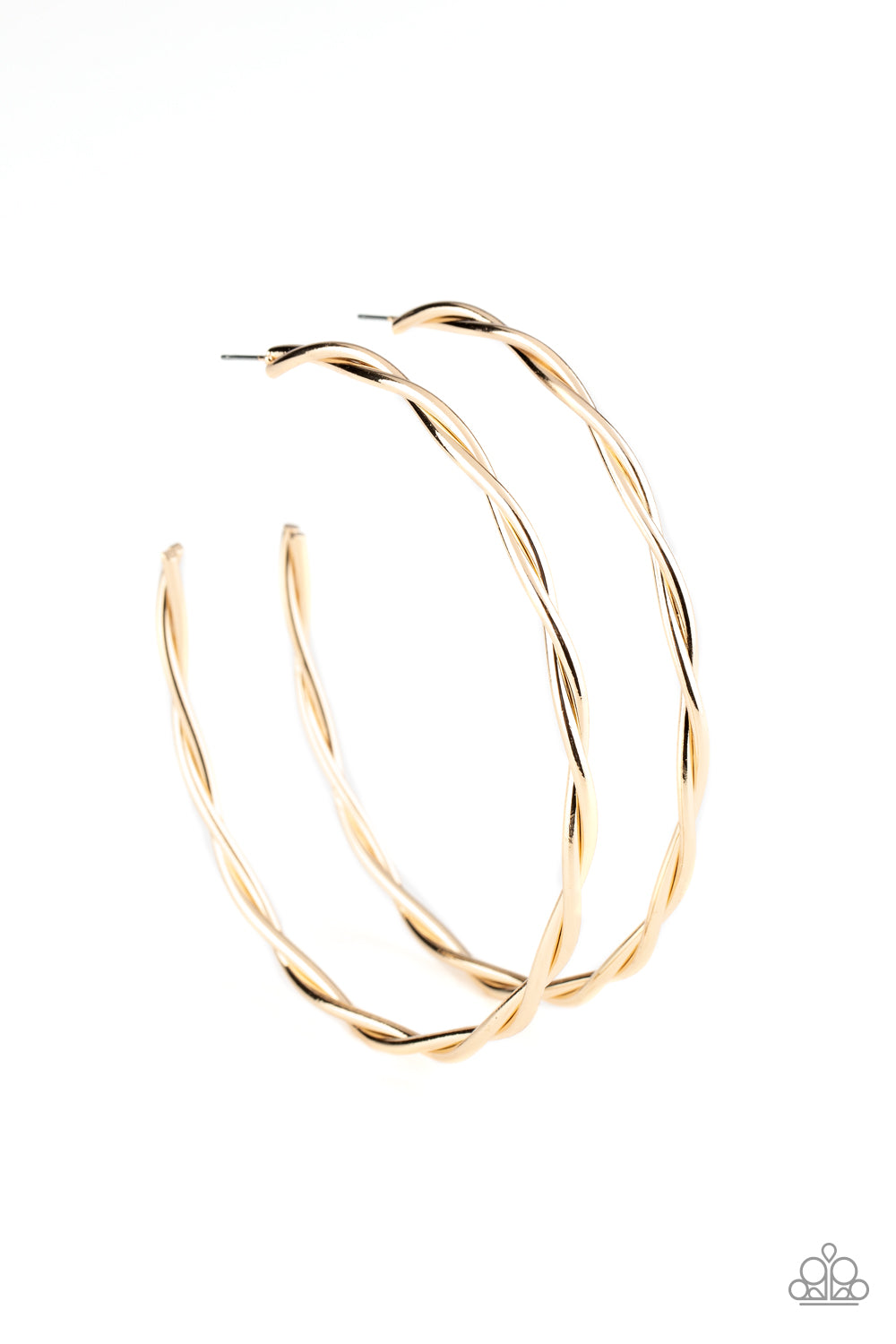 Paparazzi Accessories Out of Control Curves - Gold Hoop Earrings - Lady T Accessories
