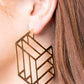 Paparazzi Accessories Gotta Get GEO-ing - Gold Earrings - Lady T Accessories