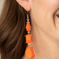 Paparazzi Accessories Geo Getaway - Orange Earrings - Lady T Accessories