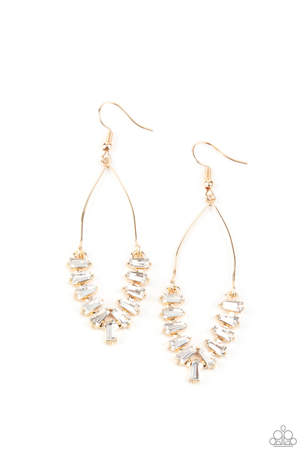 Paparazzi Accessories Me, Myself and Ice - Gold Earrings  - Lady T Accessories