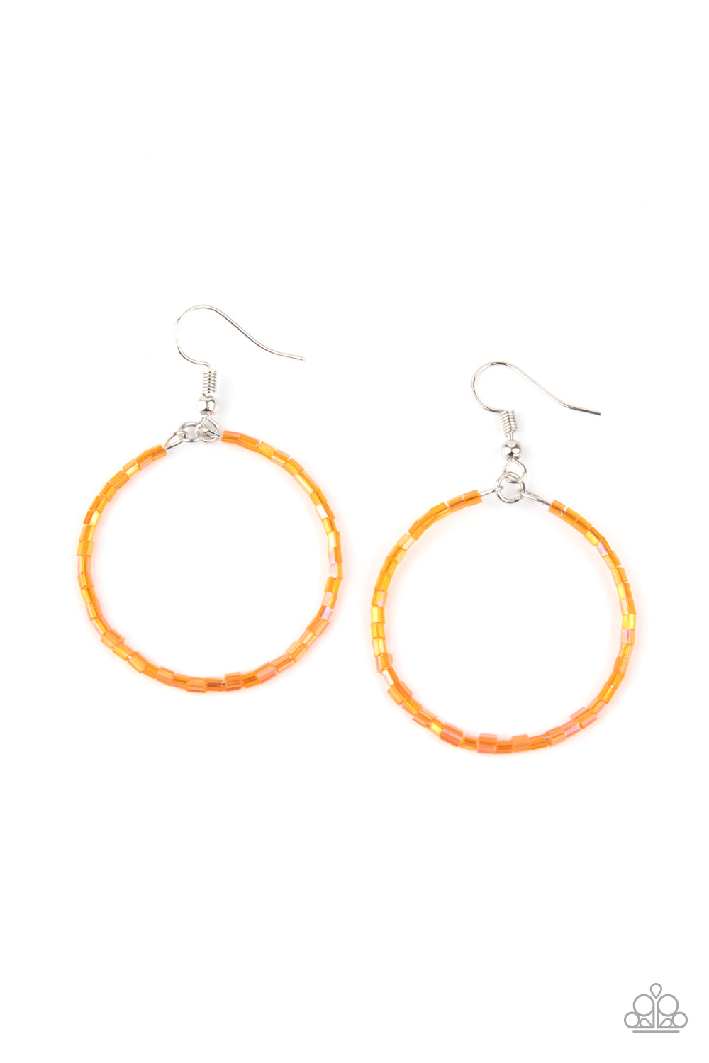 Paparazzi Accessories Colorfully Curvy - Orange Earrings - Lady T Accessories