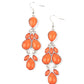 Paparazzi Accessories Superstar Social - Orange Earrings - Lady T Accessories