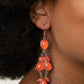 Paparazzi Accessories Superstar Social - Orange Earrings - Lady T Accessories