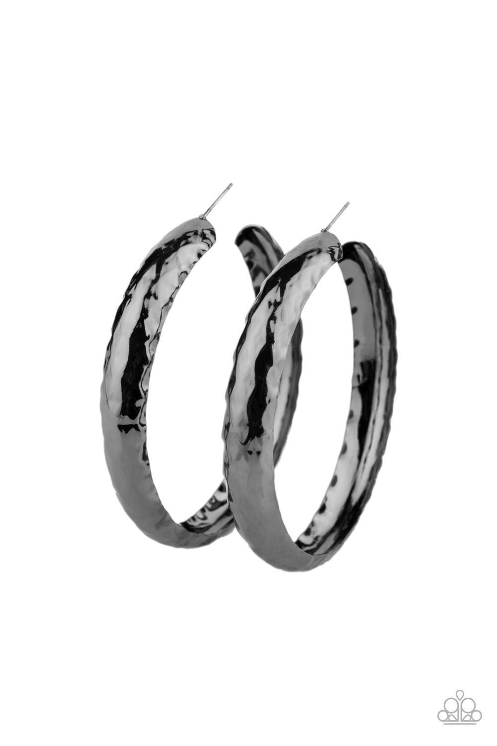 Paparazzi Accessories Check Out These Curves - Black Hoop Earrings - Lady T Accessories