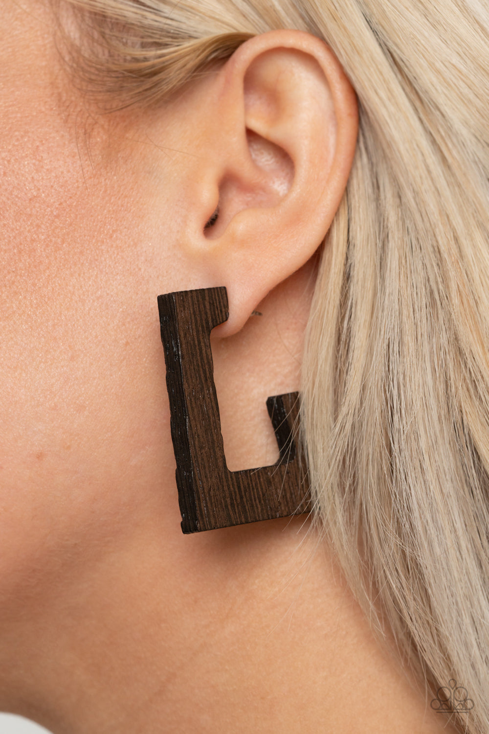 Paparazzi Accessories The Girl Next OUTDOOR - Brown Wood Earrings - Lady T Accessories