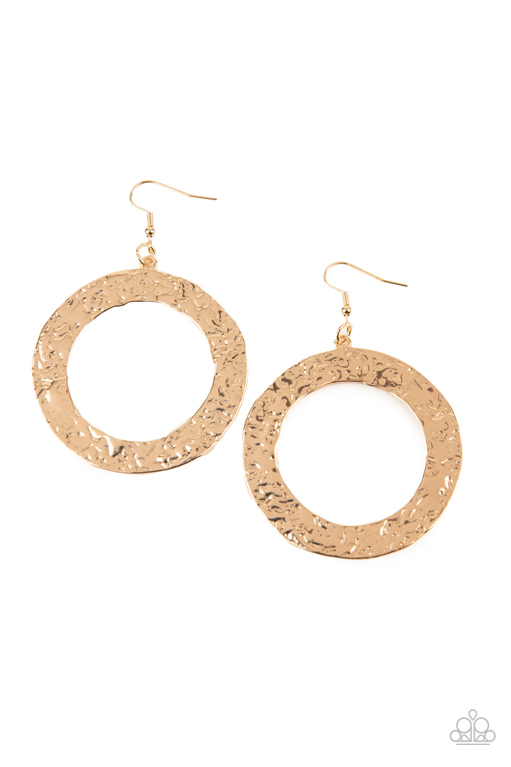 Paparazzi Accessories PRIMAL Meridian - Gold Earrings - Lady T Accessories