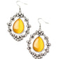 Paparazzi Accessories Icy Eden - Yellow Earrings - Lady T Accessories