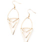 Paparazzi Accessories Proceed with Caution - Gold Earrings - Lady T Accessories