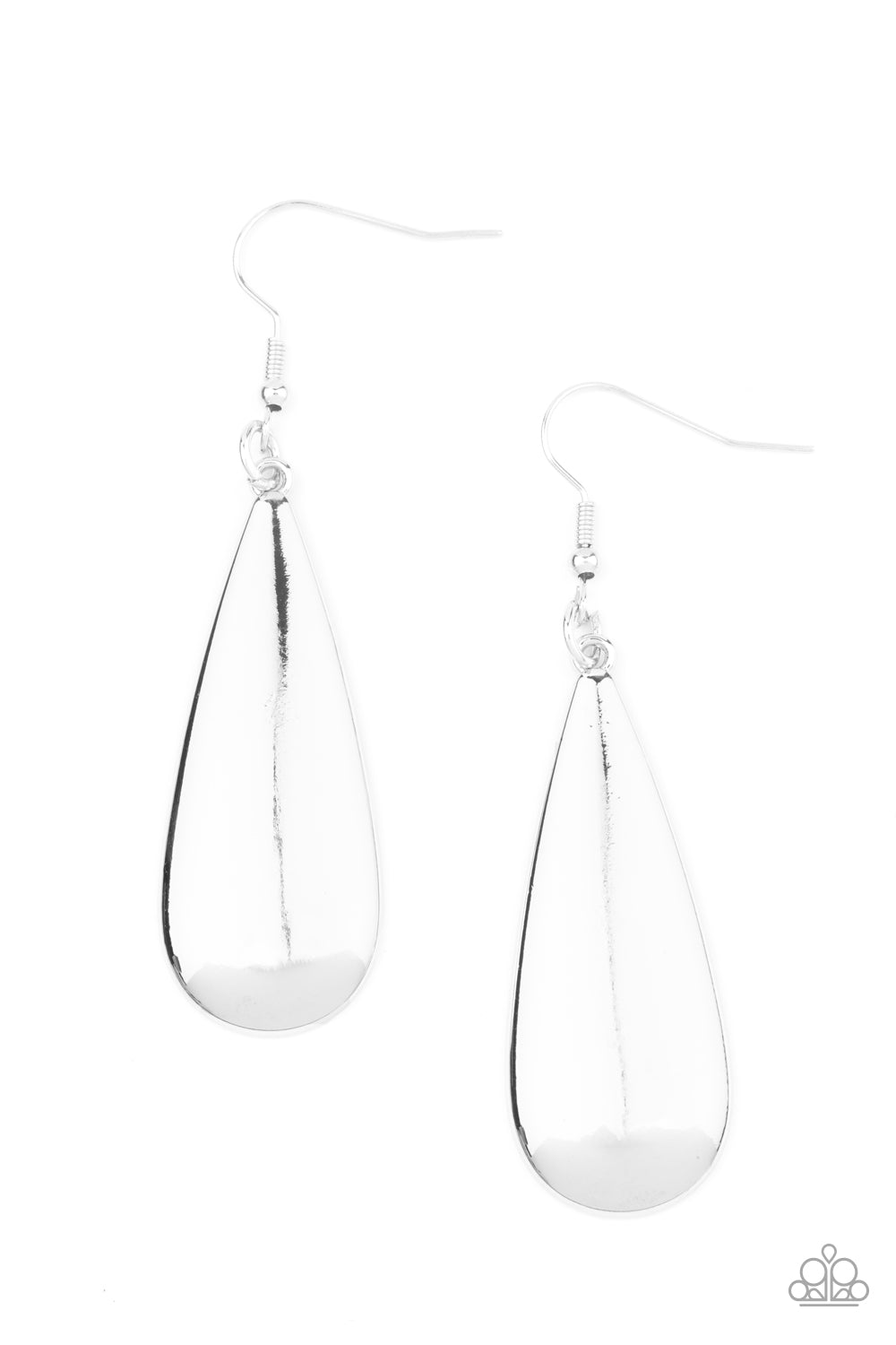 Paparazzi Accessories The Drop Off - Silver Earrings - Lady T Accessories