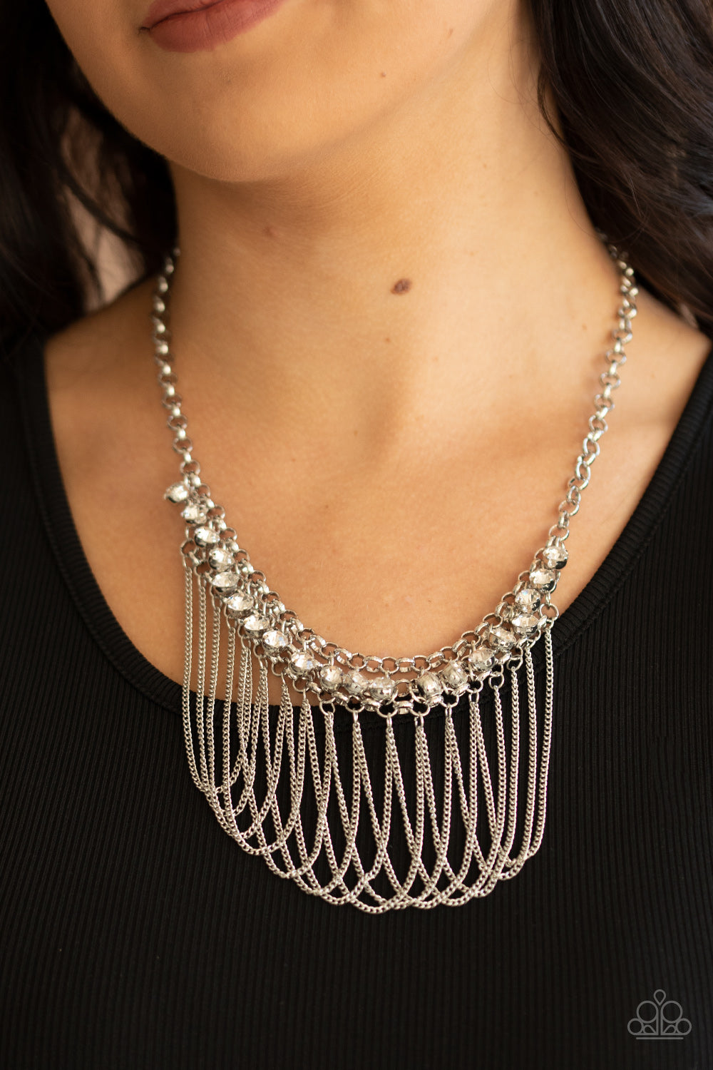 Paparazzi Accessories Flaunt Your Fringe - White Necklaces - Lady T Accessories