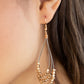 Paparazzi Accessories Off the Blocks Shimmer - Gold Earrings - Lady T Accessories