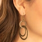 Paparazzi Accessories Distractingly Dizzy - Brass Earrings - Lady T Accessories