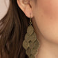 Paparazzi Accessories Loud and Leafy - Brass Earrings - Lady T Accessories
