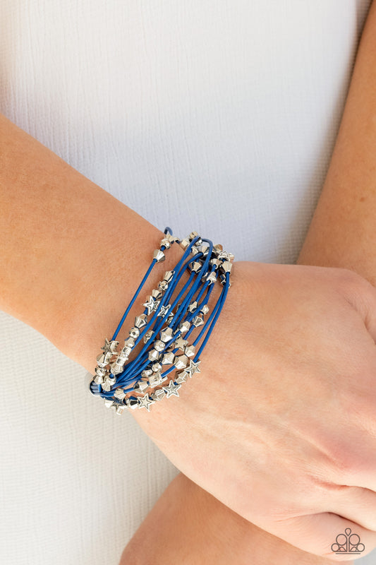 Paparazzi Accessories Star-Studded Affair - Blue Bracelets - Lady T Accessories