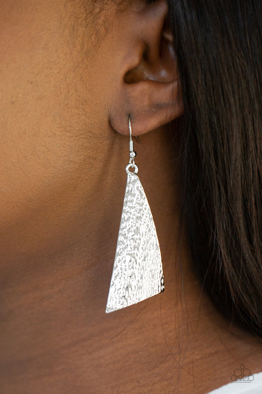 Paparazzi Accessories Ready the Troops - Silver Earrings - Lady T Accessories