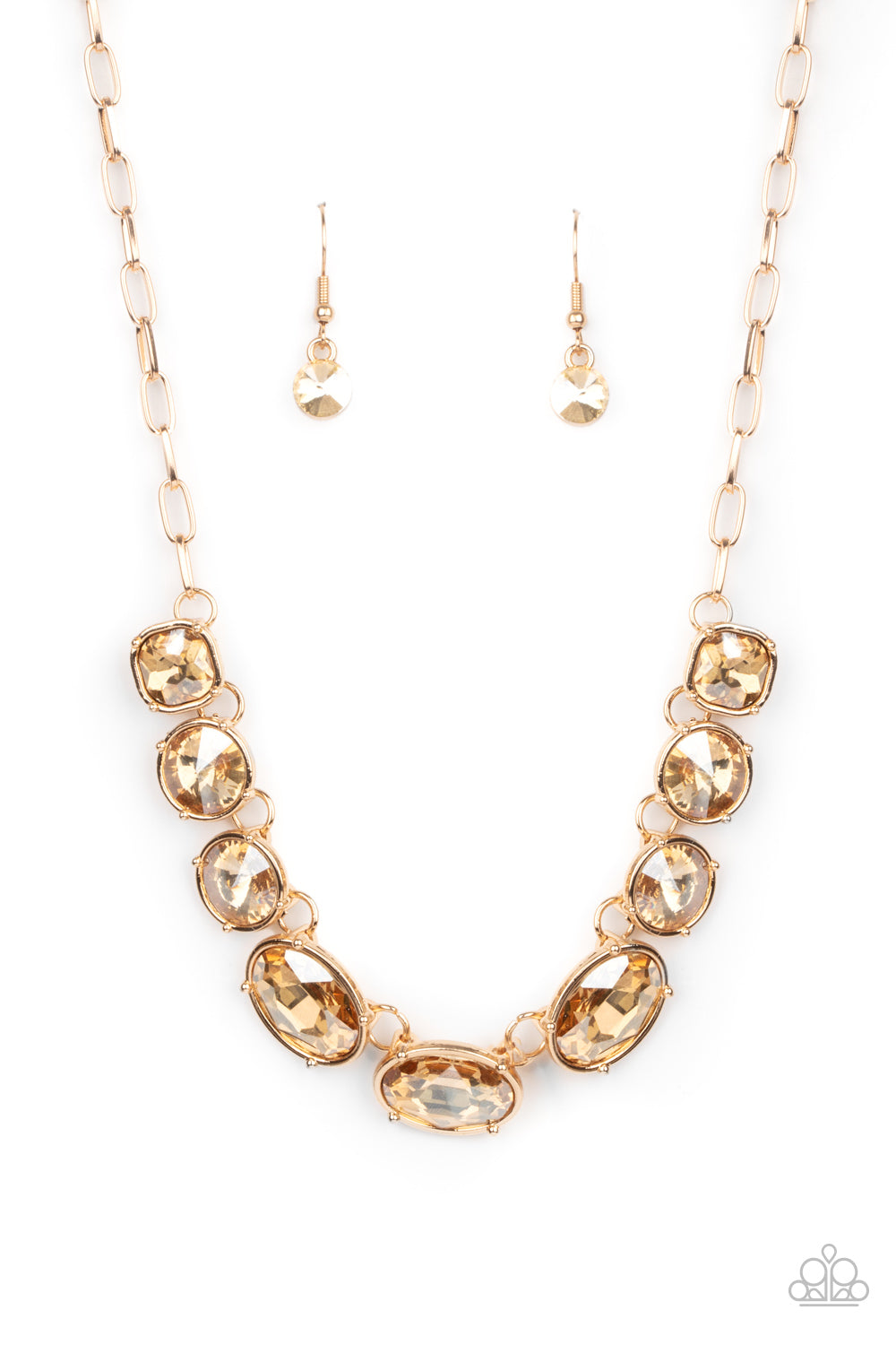 Paparazzi Accessories Gorgeously Glacial - Gold Necklaces - Lady T Accessories