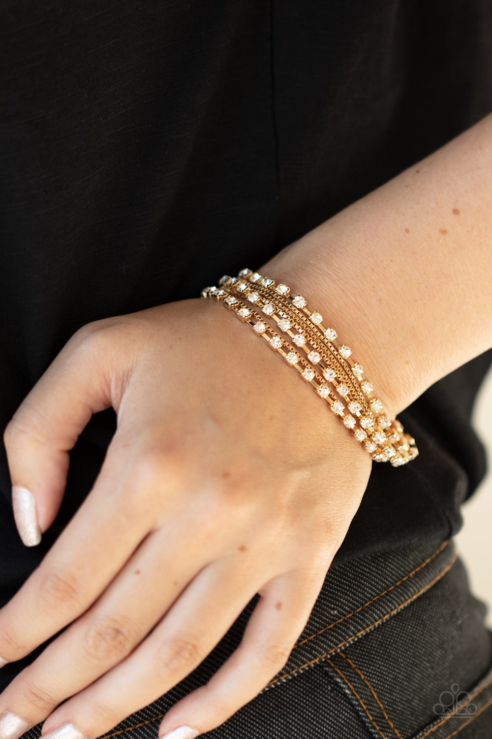 Paparazzi Accessories Thats a Smash! - Gold Bracelets - Lady T Accessories