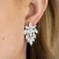 Paparazzi Accessories They See Me Glowin - White Earrings - Lady T Accessories